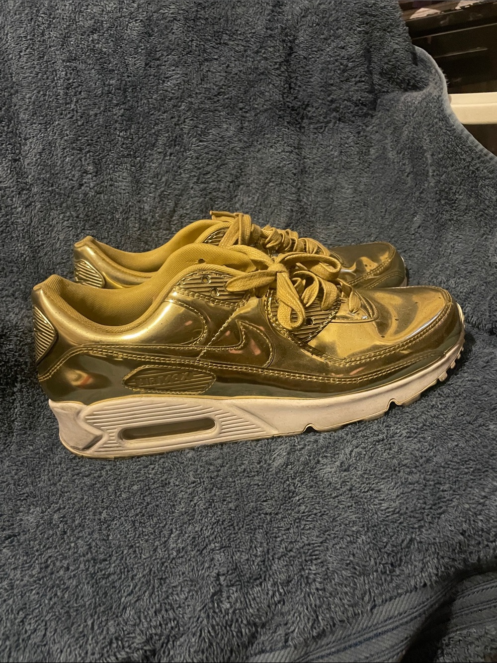 Nike Women’s Metallic Gold Lace-Up Sneakers